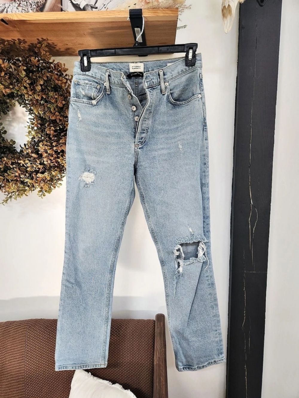 Citizens of Humanity Jolene High-Rise Vintage Slim Straight Jeans Blue Waist 28